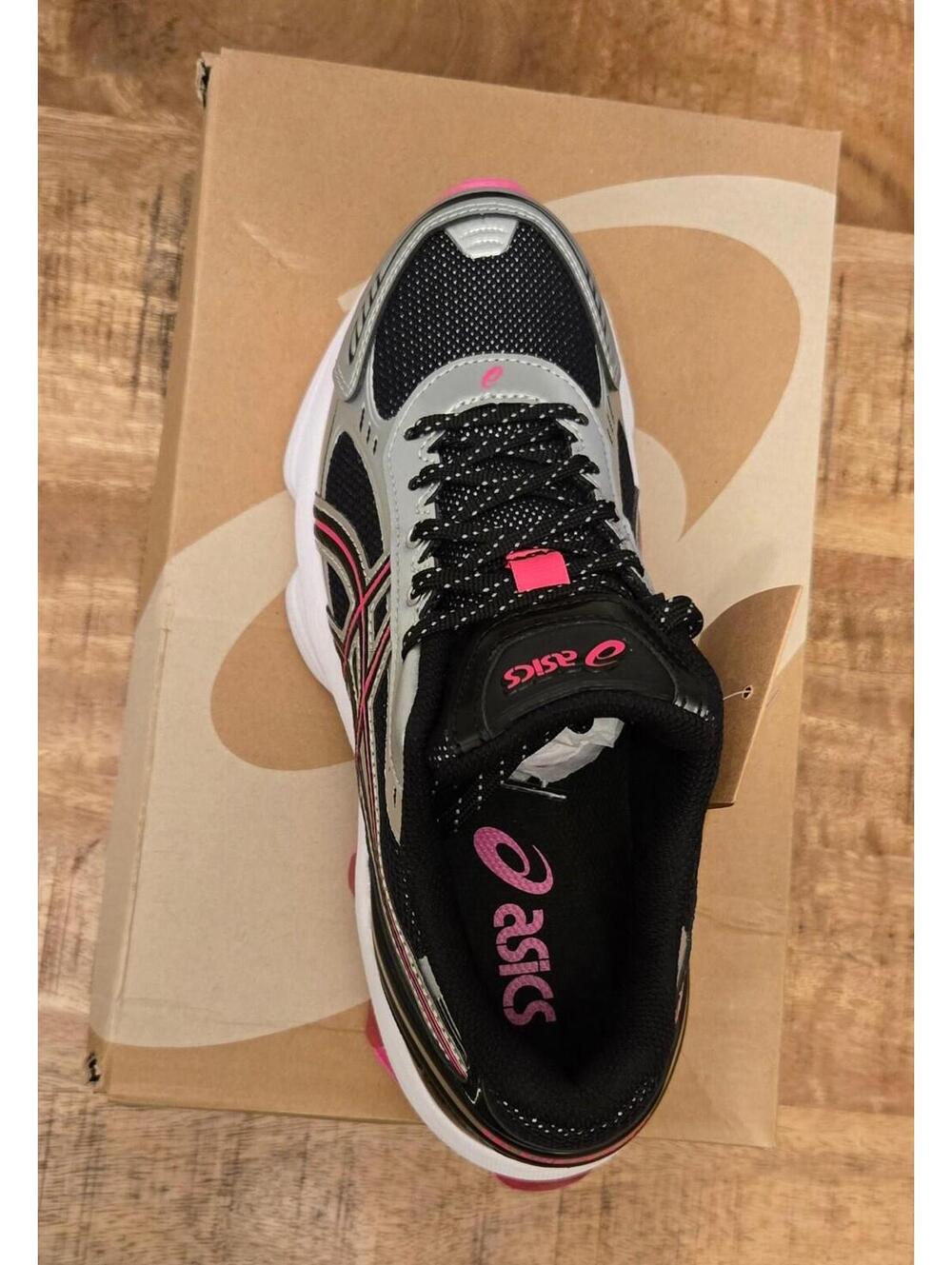 NEW ASIC Gel Kinetic Fluent Black Pink Glo Running Shoes, Size 7 Women / 5.5 men - Picture 12 of 15